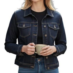 Tinseltown Dark Blue Jean Jacket - Medium - Blue Denim - Like New